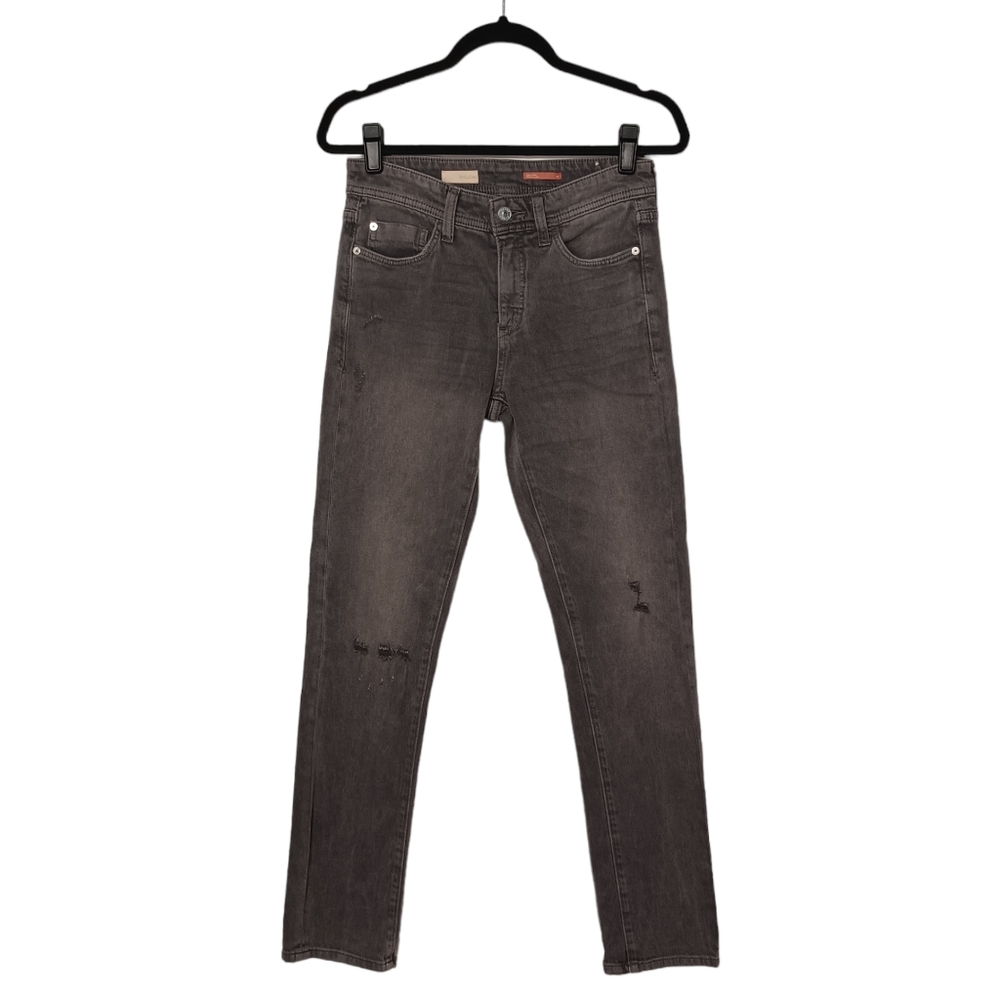 ANTHRO PILCRO & THE LETTERPRESS Gray Light Distressed Skinny Jeans 27